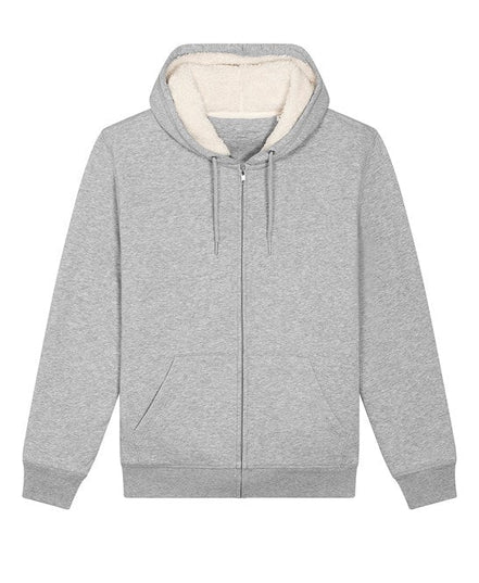 Organic Sherpa Zipped Hooded Sweatshirt: Unisex