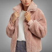 Woody Borg Oversized Bomber Jacket - Pink