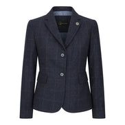 TPSTZ72 - Women's Navy Blue Tweed Blazer Waistcoat