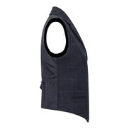 TPSTZ72 - Women's Navy Blue Tweed Blazer Waistcoat