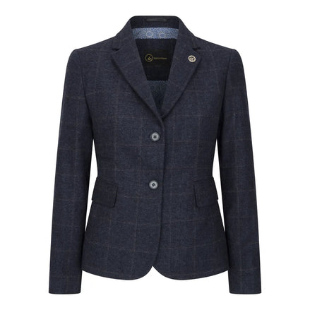 TPSTZ72 - Women's Navy Blue Tweed Blazer Waistcoat
