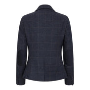 TPSTZ72 - Women's Navy Blue Tweed Blazer Waistcoat