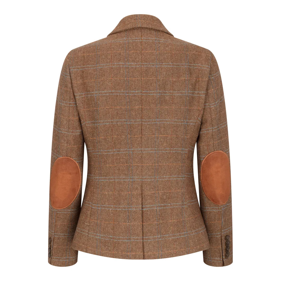 TPSTZ73 - Women's Oak Brown Tweed Blazer Waistcoat
