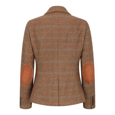 TPSTZ73 - Women's Oak Brown Tweed Blazer Waistcoat