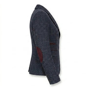 TPW-32 - Women's Navy Wool Blend Tweed Blazer Waistcoat