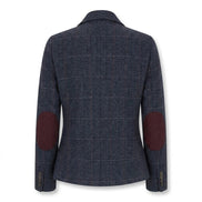 TPW-32 - Women's Navy Wool Blend Tweed Blazer Waistcoat