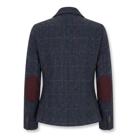 TPW-32 - Women's Navy Wool Blend Tweed Blazer Waistcoat