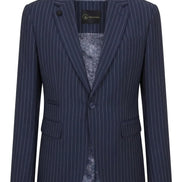 TPW-37 - Women's 3 Piece Navy Blue Pinstripe Suit