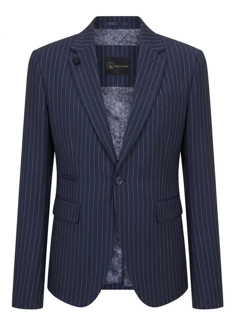 TPW-37 - Women's 3 Piece Navy Blue Pinstripe Suit