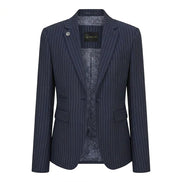 TPW-37 - Women's 3 Piece Navy Blue Pinstripe Suit