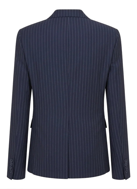 TPW-37 - Women's 3 Piece Navy Blue Pinstripe Suit