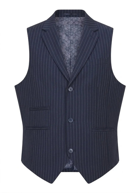 TPW-37 - Women's 3 Piece Navy Blue Pinstripe Suit