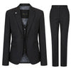 TPW-38 - Women's 3 Piece Black Pinstripe Suit