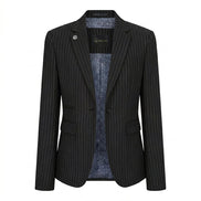 TPW-38 - Women's 3 Piece Black Pinstripe Suit