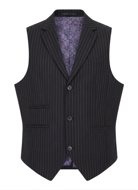 TPW-38 - Women's 3 Piece Black Pinstripe Suit