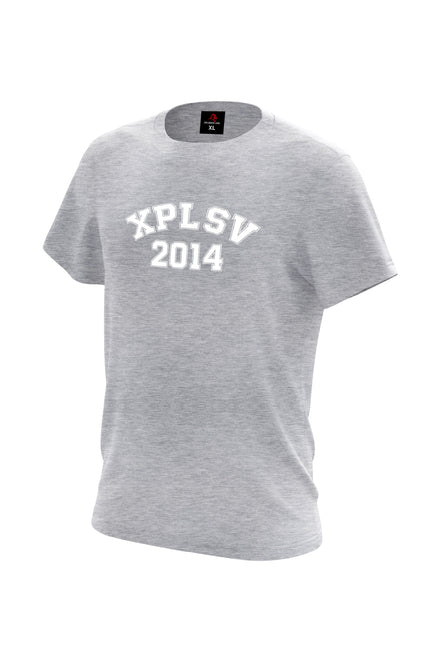 XAPE Campus Script Tee - Sports Grey