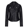 Women's Leather Biker Jacket Cross Zip Tan Brown Black Red Yellow
