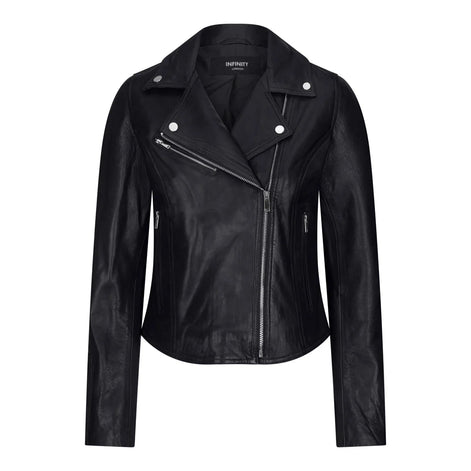 Women's Leather Biker Jacket Cross Zip Tan Brown Black Red Yellow
