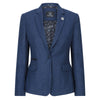 Wsn02 - Women's Tweed Navy Blue Blazer Waistcoat & Trousers 1920s Suit