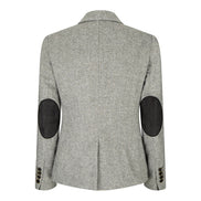 wsn03 - Women's Tweed Grey Blazer Jacket Waistcoat Elow Patch Peaky 1920s