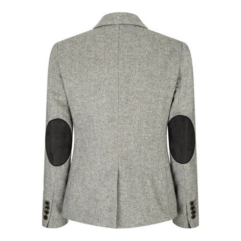 wsn03 - Women's Tweed Grey Blazer Jacket Waistcoat Elow Patch Peaky 1920s