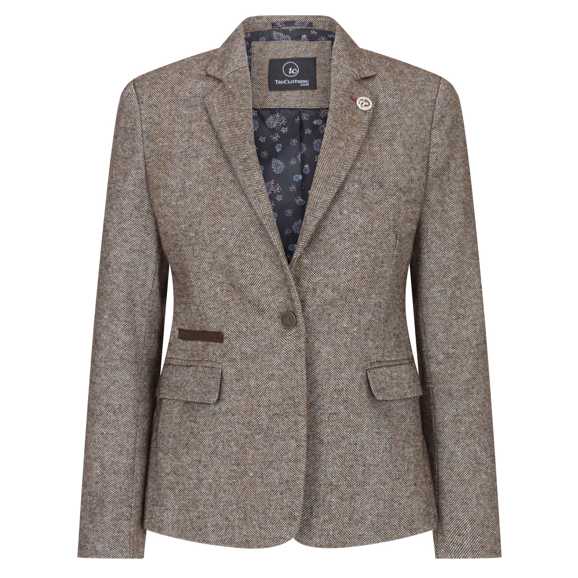 Wsn06 - Women's 1920s Suit Tweed Blazer Waistcoat & Trousers