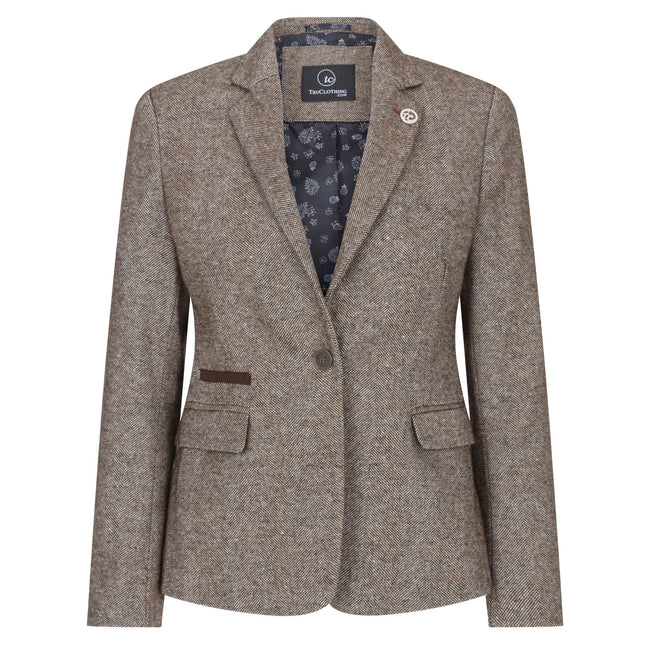 Wsn06 - Women's 1920s Suit Tweed Blazer Waistcoat & Trousers