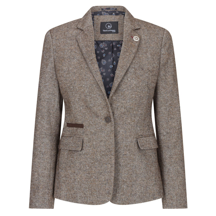 Wsn06 - Women's 1920s Suit Tweed Blazer Waistcoat & Trousers