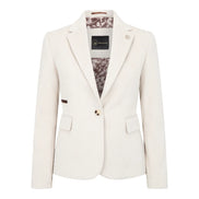 WSN15 - Women's Cream Wool Blend Tweed Blazer Waistcoat