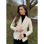WSN15 - Women's Cream Wool Blend Tweed Blazer Waistcoat