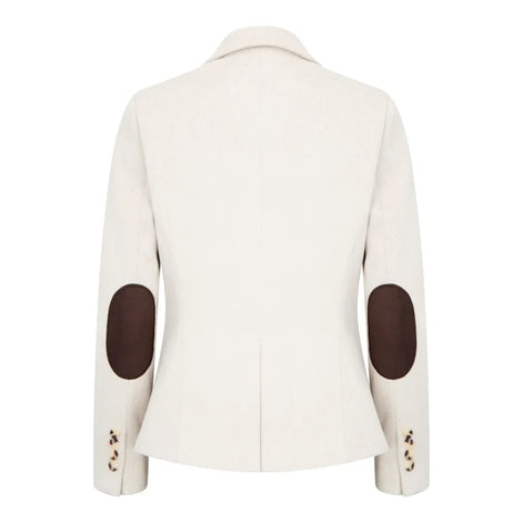 WSN15 - Women's Cream Wool Blend Tweed Blazer Waistcoat