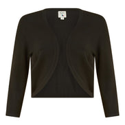 Yumi Black Knitted Curve Bolero