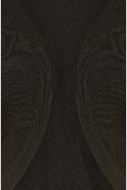 Yumi Black Knitted Curve Bolero