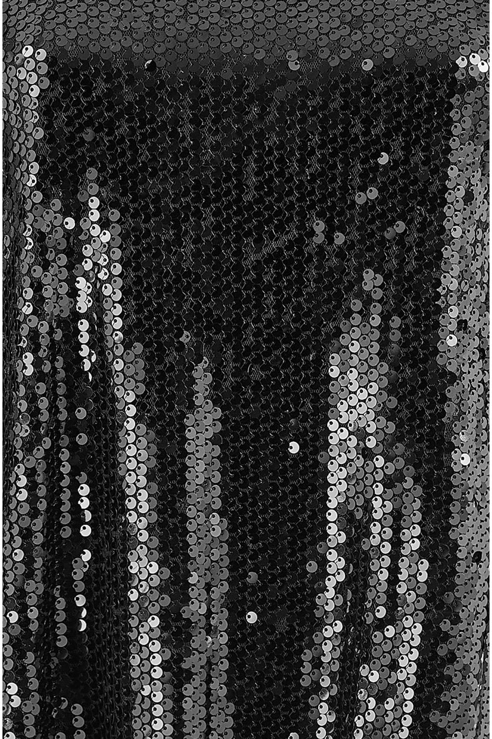 Yumi Black Sequin Tunic Dress with Balloon Sleeves