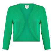 Yumi Green Knitted Curve Bolero