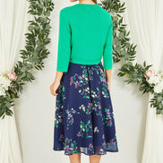 Yumi Green Knitted Curve Bolero