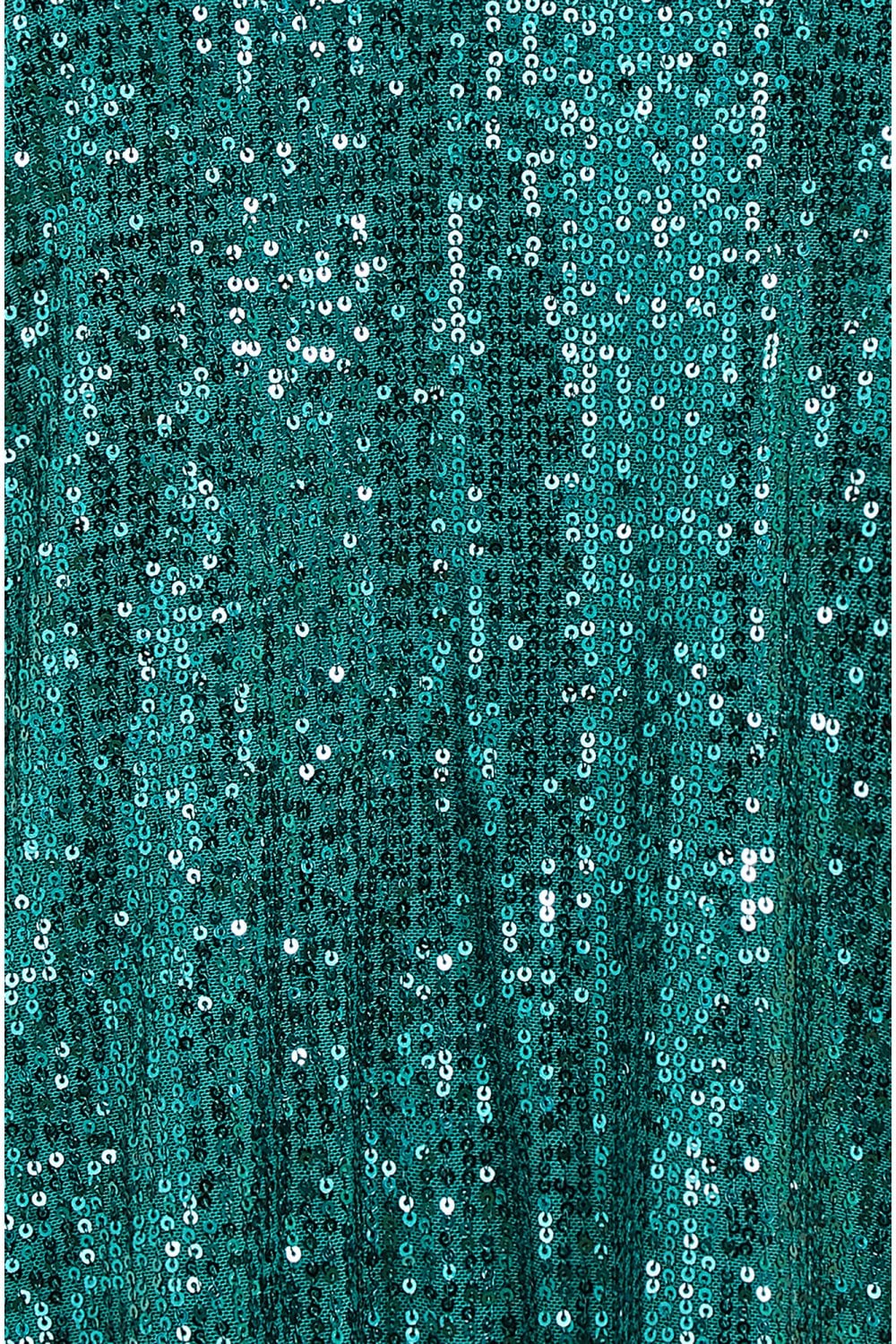 Yumi Green Sequin Top with Fluted Sleeve