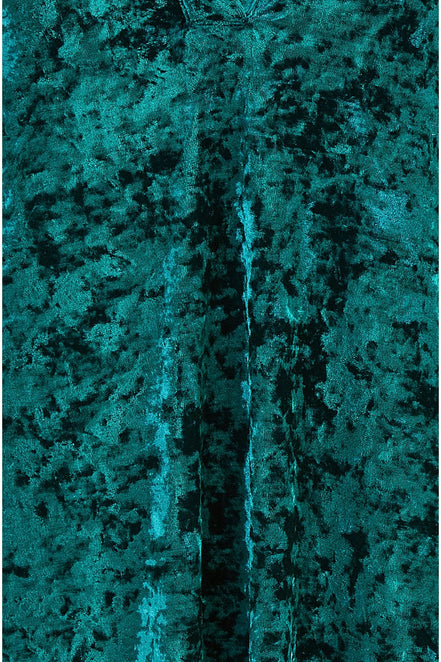Yumi Green Velvet Tunic Dress with 3/4 Sleeves