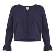 Yumi Navy Cropped Cardigan with Bell Sleeves