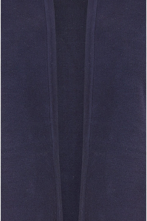 Yumi Navy Cropped Cardigan With Bell Sleeves
